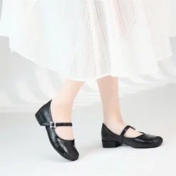 Glimmering Mary Jane Block Heels