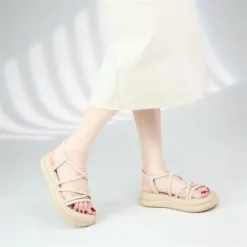 Serene Earth-Tone Platform Sneakers