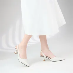 Sleek Obsidian Slingback Pumps
