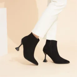 Chic Sculpted Heel Ankle Boots
