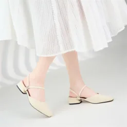 Glossy Bow Slingback Stilettos